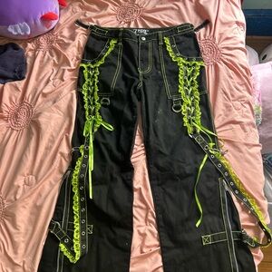 trippNYC neon green lace pants